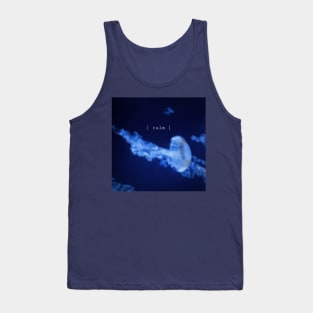 calm Aquatic Blue Water Jellyfish Tank Top